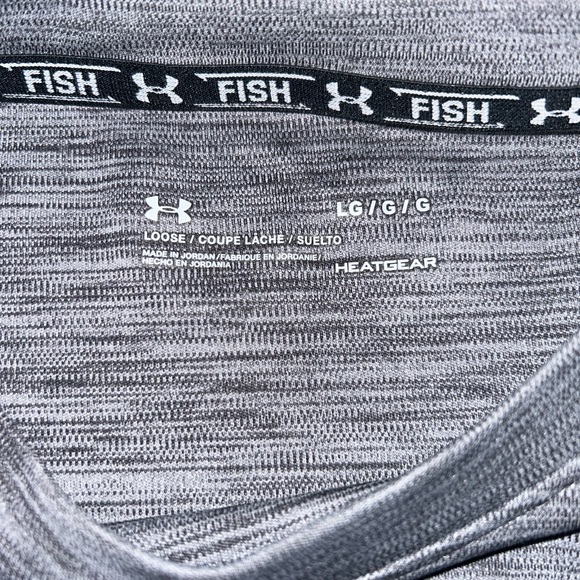 Men’s Under Armour FISH Gray Long Sleeve Shirt Large - Picture 3 of 3